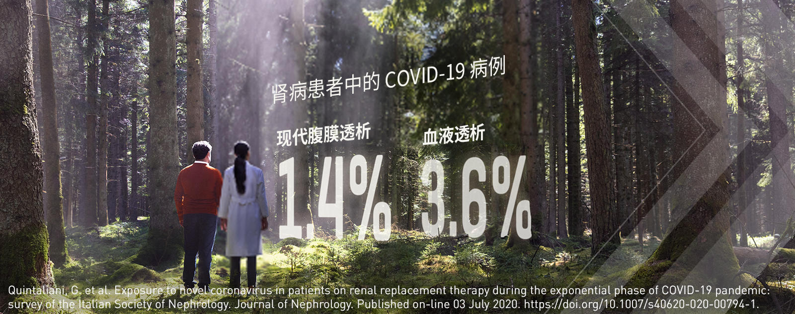 肾病患者中的COVID-19病例图